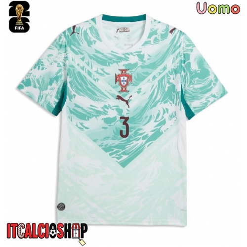 Portogallo Ruben Dias #3 Seconda Maglia Mondiali 2026 Manica Corta